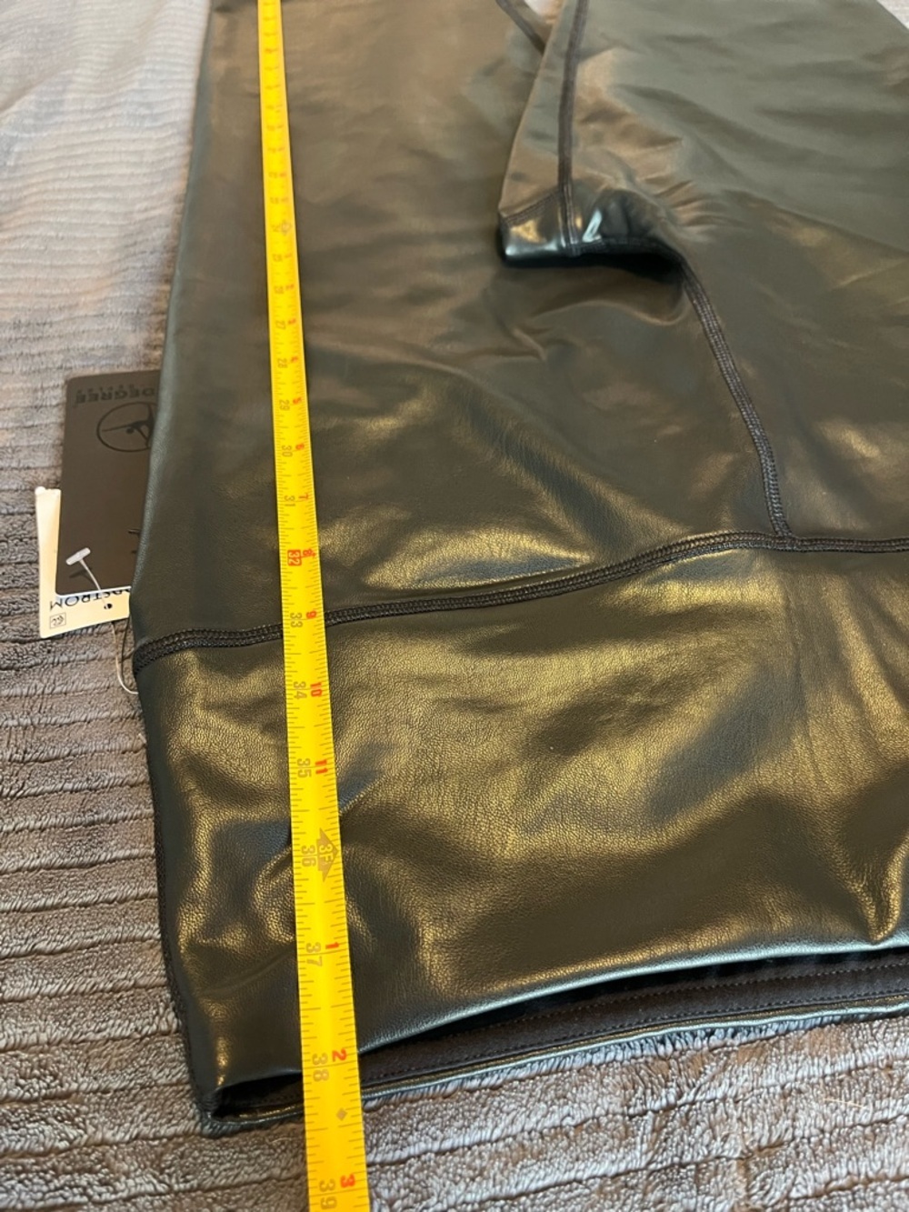 90 Degree By Reflex High-Rise Faux Leather Black Leggings - Picture 8 of 8